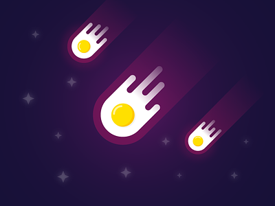 take protein egg food healty illustration meteor protein space star