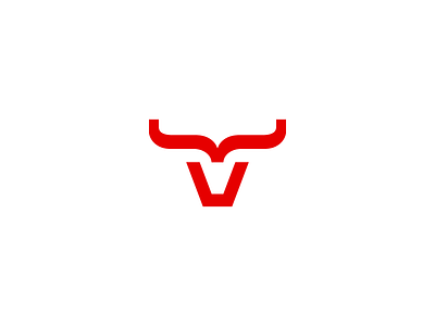 bull icon animal buffalo bull design icon logo mark red