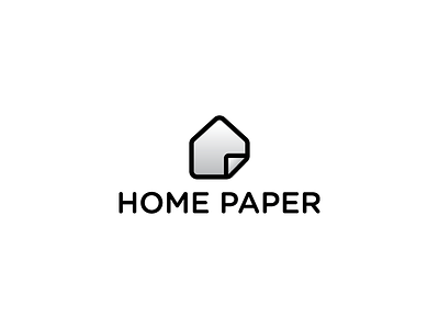 Home Paper design home house icon logo minimalist modern paper simple tax