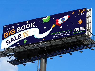 Book Sale Billboard advertisement color contest design illustration marketing