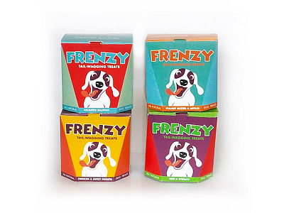 Frenzy: Tail-Wagging Treats design dog treats layout marketing package design