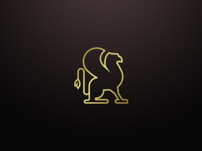 Griffin crest gold griffin icon logo royal