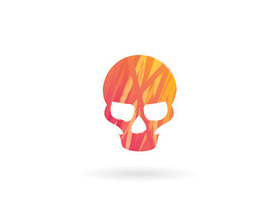 Skull Boredom II colour gradient illustrator logo paint skull