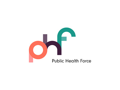 Public Health Force branding design flat force health identity lettering lettermark logo minimal public health typography vector wordmark