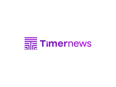 Timernews Logo blog branding combination mark design icon iconmark icons identity lettermark logo logomark minimal news typeface typography