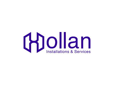 Hollan Logo branding design electrical electrician graphicdesign identity installation lettering lettermark logo minimal typeface typography vector