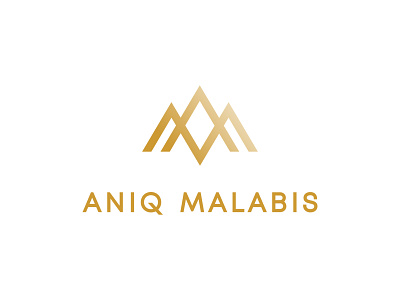ANIQ MALABIS Lettermarks Logo branding class clothing design diamond elite exclusive fashionable gold identity lettering lettermark logo minimal royalty typeface typography unique urban wordmark