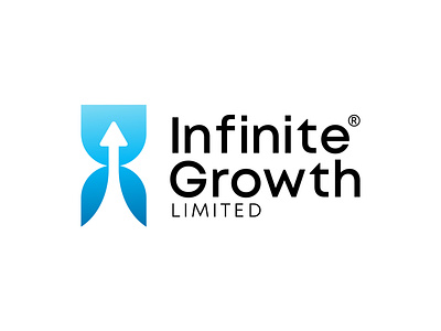 Infinite Growth Limited Logo branding business combination mark consulting design firm iconmark lettering logo minimal strategy typography vector