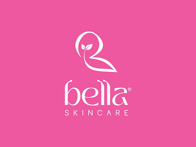 Bella Skincare Logo beauty branding cosmetics design identity logo minimal skincare typography women
