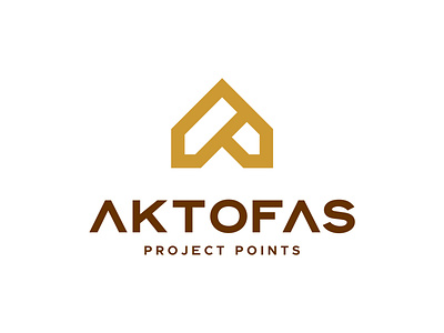 Aktofas Project Points Logo architectural architecture branding building construction design identity illustration logo minimal typography