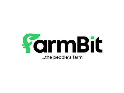 FarmBit Logo agriculture bitcoin branding crypto cryptocurrency design farm identity logo minimal typography