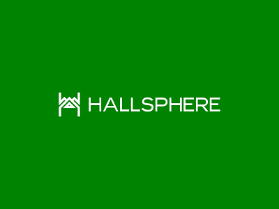 Hallsphere Logo branding building design house identity illustration lettering logo minimal property realestate typography vector