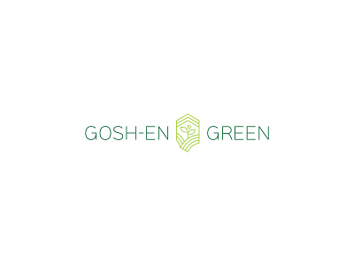 Gosh-en Green Logo abstract agriculture agro branding farm flat green icon identity illustraion lettering lineart logo logomark minimal typeface typography