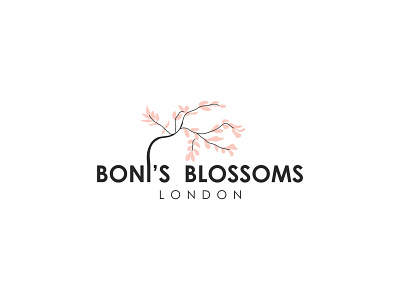 Boni's Blossoms Logo african ankara blossoms branding design fashion fashion brand identity lettering logo london minimal typography