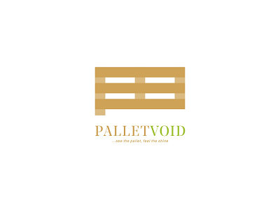 Palletvoid Logo branding design furniture furniture design icon identity logo minimal pallet typography wood
