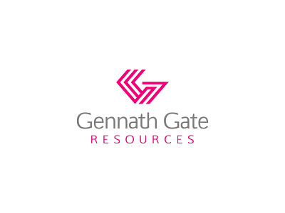 Gennath Gate Resources Logo branding flat graphicdesign icon identity lettering logo logodesign minimal symmetry typography vector