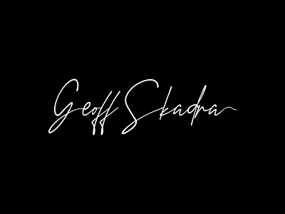 Geoff Skadra Signature Logo branding consulting custom type design firm handwritten identity lettermark logo logo design logotype minimal signature signature logo typography