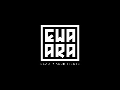 Ewa Ara Beauty Archiitects Logo beauty black branding design flat icon identity lettering lettermark logo luxury makeup minimal simplicity typography vector wordmark