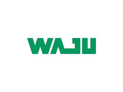 WAJU Wordmark Logo branding construction design identity lettering lettermark logo minimal typeface typography wordmark