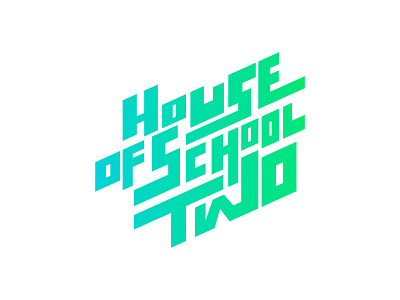 House of School Two Logo branding design film graphicdesign identity lettering lettermark logo minimal movie production television typeface typography wordmark