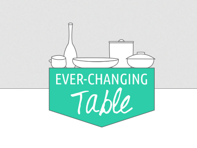 Ever-Changing Table Header design food header illustration logo typography