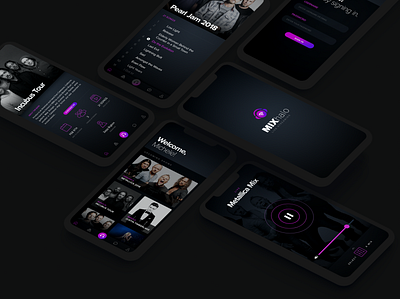 Mixhalo : Live Audio audio interface music music app streaming ui