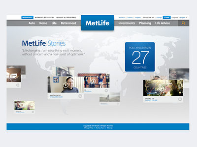 MetLife Stories design interactive interface map ui