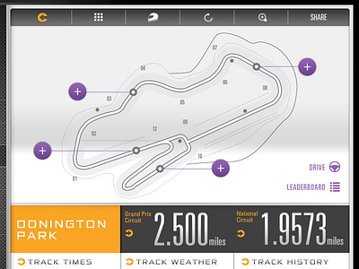 McLaren Connected Car - App automotive car design digital dashboard interface supercar telemetry ui