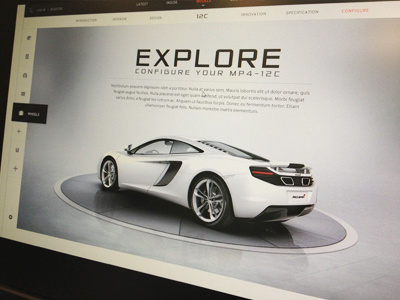 McLaren Configurator automotive configurator ui