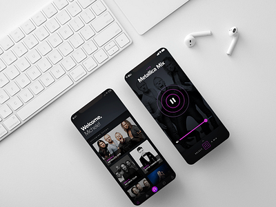 Mixhalo App design interactive interface music music app streaming ui