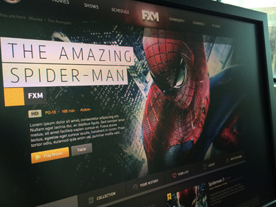 FXM Website Exploration design fx fxm interaction movie spider man