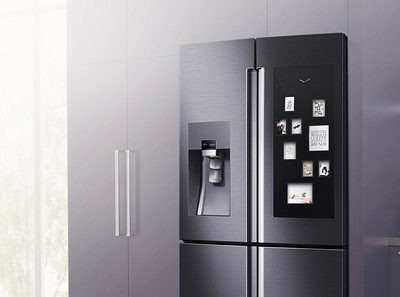 Smart Fridge connected home connection design fridge interactive interface smart appliance smart home typography ui