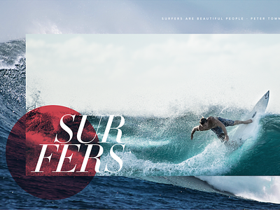 Surfing Website design interactive interface photography surfer surfing ui web design website