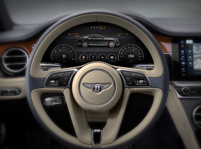 Bentley Continental GT HMI/Digital Dash automotive car design digital dashboard hmi interactive interface ui