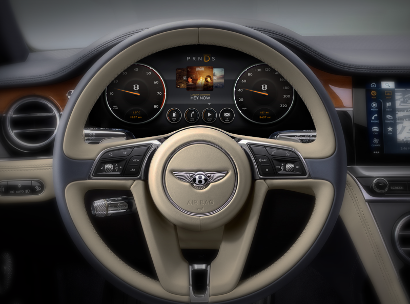 Bentley Continental GT HMI/Digital Dash by Thomas Moeller on Dribbble