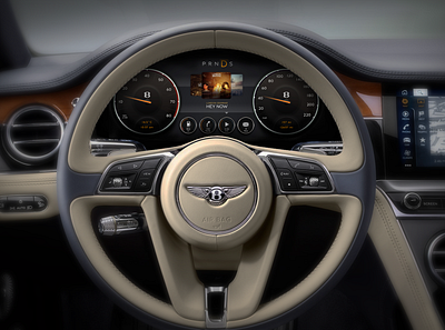 Bentley Continental GT HMI/Digital Dash automotive car design digital dashboard hmi interactive interface ui