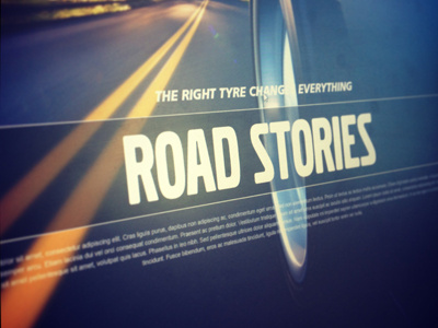 Designing for tires automotive interactive tires typography web