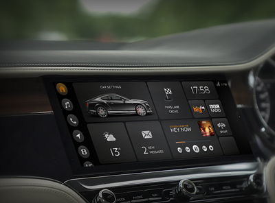 Bentley Continental GT HMI/Digital Dash automotive car design digital dashboard hmi interactive interface ui