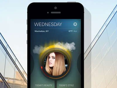 Suave Beauty 'Weather Report' App app app design design interactive interface ios ui