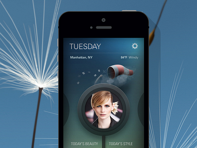 Suave Beauty 'Weather Report' App app design interface ios ui