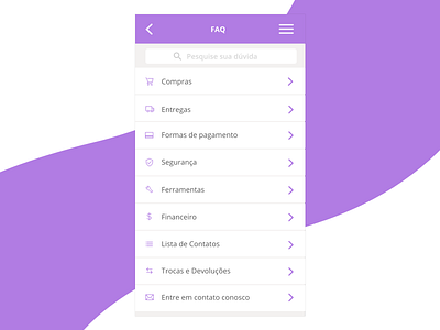 Simple FAQ app clean design faz minimal mobile simple sketch ui user experience ux