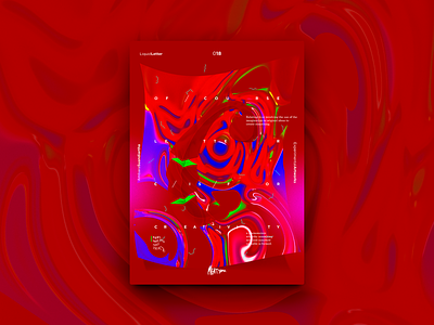 Liquid Letter C artwork color experimental letter liquid mood poster red