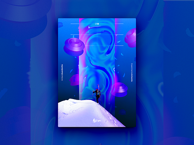 A Dimension artwork color experimental gradient liquid mood poster