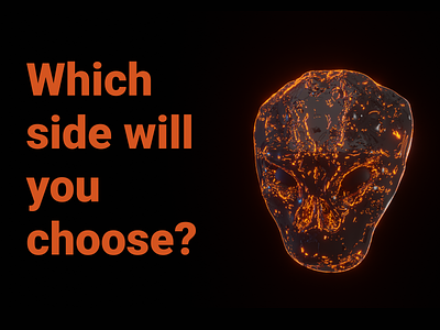 Which side will you choose? 3d 3d art alien blender blender3d skull