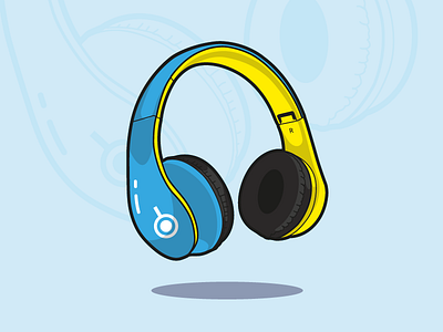 Headphone color headphone headset icon illustration sound style vector