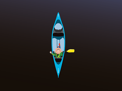 Blue Canoe adventure blue boating canoe illustration vector