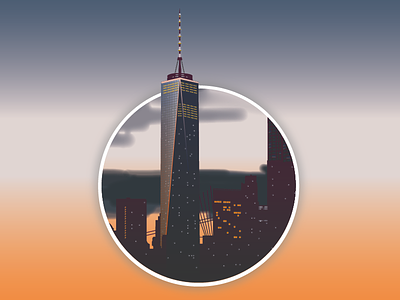 1 World Trade Center center city dark freedom illustration newyork tower trade vector world wtc