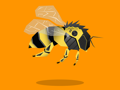 Bee Droid affinity bee droid fly illustration mechanical noise sting surface pro vector