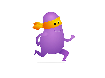 Ninja Running bean ninja purple