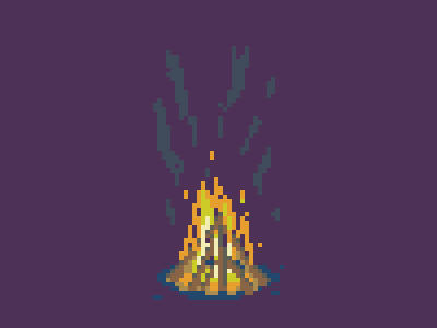 Pixel Dailies Campfire animated campfire pixel art pixels